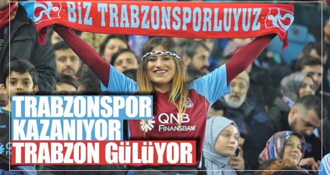 Bordo-mavililer kazanıyor, Trabzon gülüyor