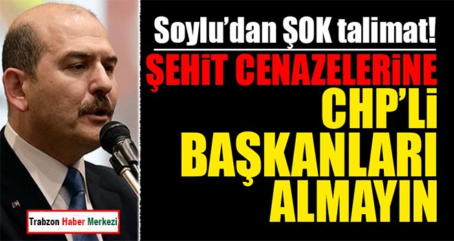 Süleyman Soylu'dan şok talimat!