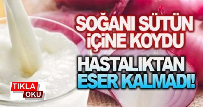 Soğanı sütün içine koydu, Hastalıktan eser kalmadı!