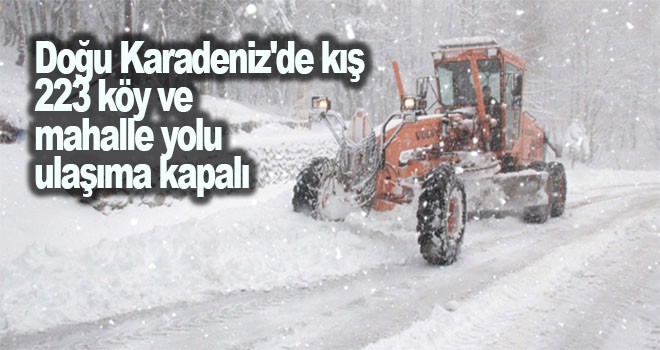 Doğu Karadeniz'de kış - 223 köy ve mahalle yolu ulaşıma kapalı