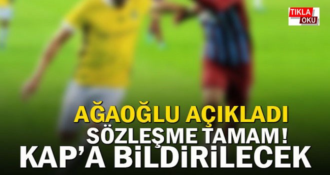 Sözleşmesini KAP'a bildirecek