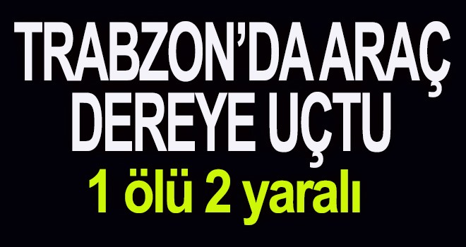 Trabzon'da otomobil dereye uçtu: 1 ölü 2 yaralı