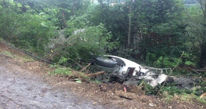 Trabzon'da Yine Beton Mikseri Kazası