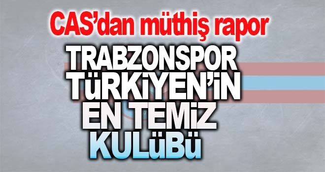 Trabzonspor Türkiye’nin en temiz kulübü