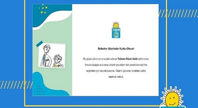 Babalar Günü Sertifikaları otizmli çocukların geleceği oluyor