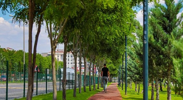 Cevher Dudayev Mahallesi’ndeki Yeni Yürüyüş Yolu ve Parka Mahalle Sakinlerinden Tam Not