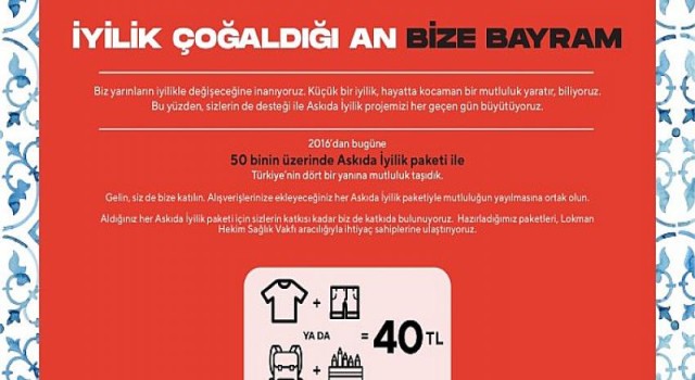 “Askıda İyilik” ile Gülümseten Bayram