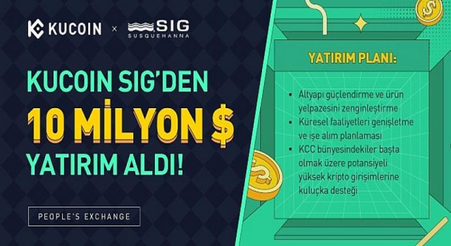 KuCoin, SIG’den 10 Milyon Dolar Yatırım Aldı