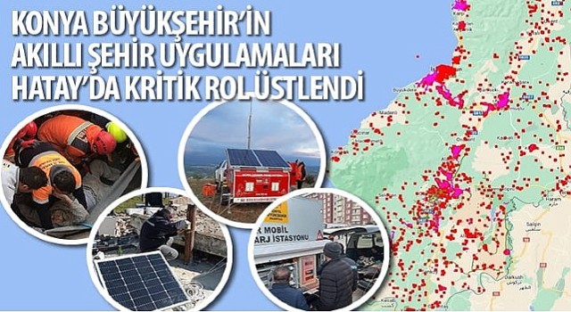 Konya Büyükşehir'in Akıllı Şehir Uygulamaları Hatay'da Kritik Rol Üstlendi