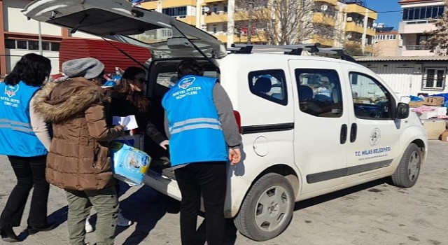 Milas Belediyesi, Hem Deprem Bölgesindeki Hem de Milas'taki Depremzedeler İçin Çalışmalarını Sürdürüyor