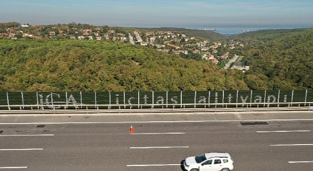 Kuzey Çevre Otoyolu'ndaki atık lastikler 'Ses Bariyeri'ne dönüştü