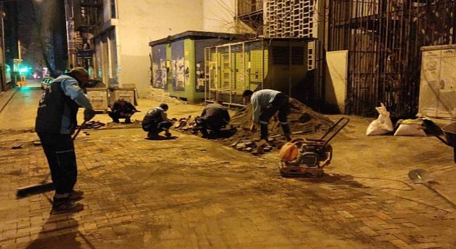 Yol Bakım Timi'nden gece operasyonu