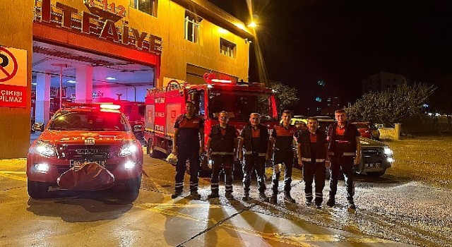 Nevşehir Belediyesi itfaiye ekipleri kemer'e gitti