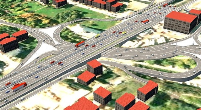 Kaşkaldere Kavşağı'nda yoğun çalışma