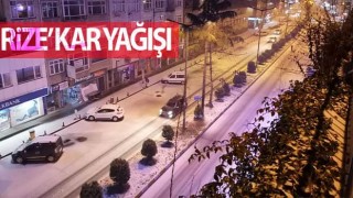 Rize’nin Pazar İlçe Merkezine mevsimin ilk karı yağdı