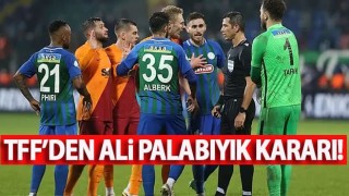 TFF'den Ali Palabıyık kararı!