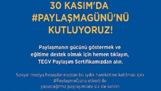 TEGV, 30 Kasım Paylaşma Günü’nü Kutluyor