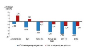 Aylık en yüksek reel getiri Amerikan Dolarında oldu