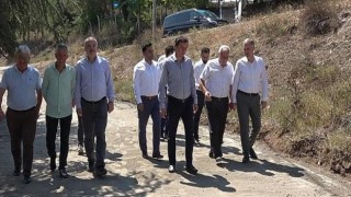 İnegöl Fındıklı Mahallesinde Yollar Parke Taşıyla Kaplanıyor