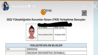 Oyuncu Buse Varol Tektaş’ın üçüncü üniversite sevinci!