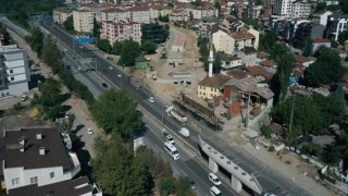 Kuruçeşme Tramvay Hattı’nda çelik kirişler montaja hazırlanıyor