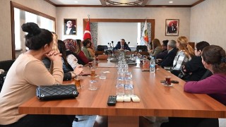 Okul aile birliği başkanlarından Başkan Topaloğlu'na ziyaret