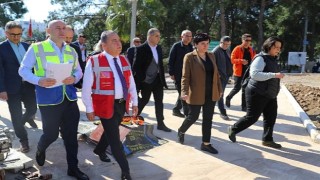 Başkan Böcek Uncalı Kent Mezarlığı çalışmalarını yerinde inceledi