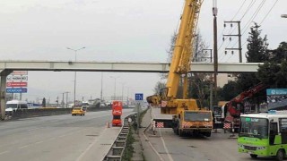 Çenesuyu üstgeçidinin köprü montajı yapıldı