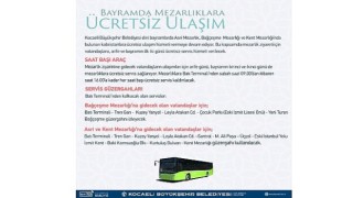 Bayramda mezarlıklara ücretsiz ulaşım