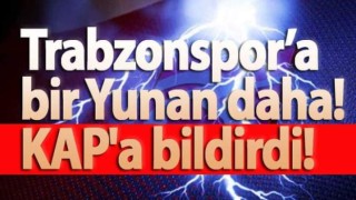Trabzonspor yeni transferini KAP’a bildirdi!