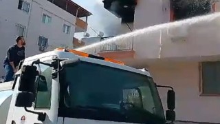 Parkta rutin sulama yangın söndürme operasyonuna dönüştü