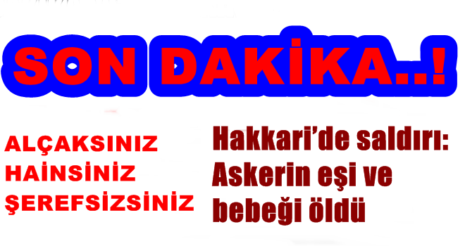 PKK'dan alçak saldırı!